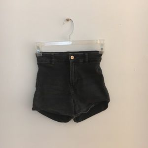 High waisted black shorts